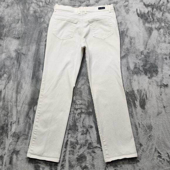 Gloria Vanderbilt Jeans Womens 12P PETITE White High Rise Straight Leg Stretch - Picture 4 of 14